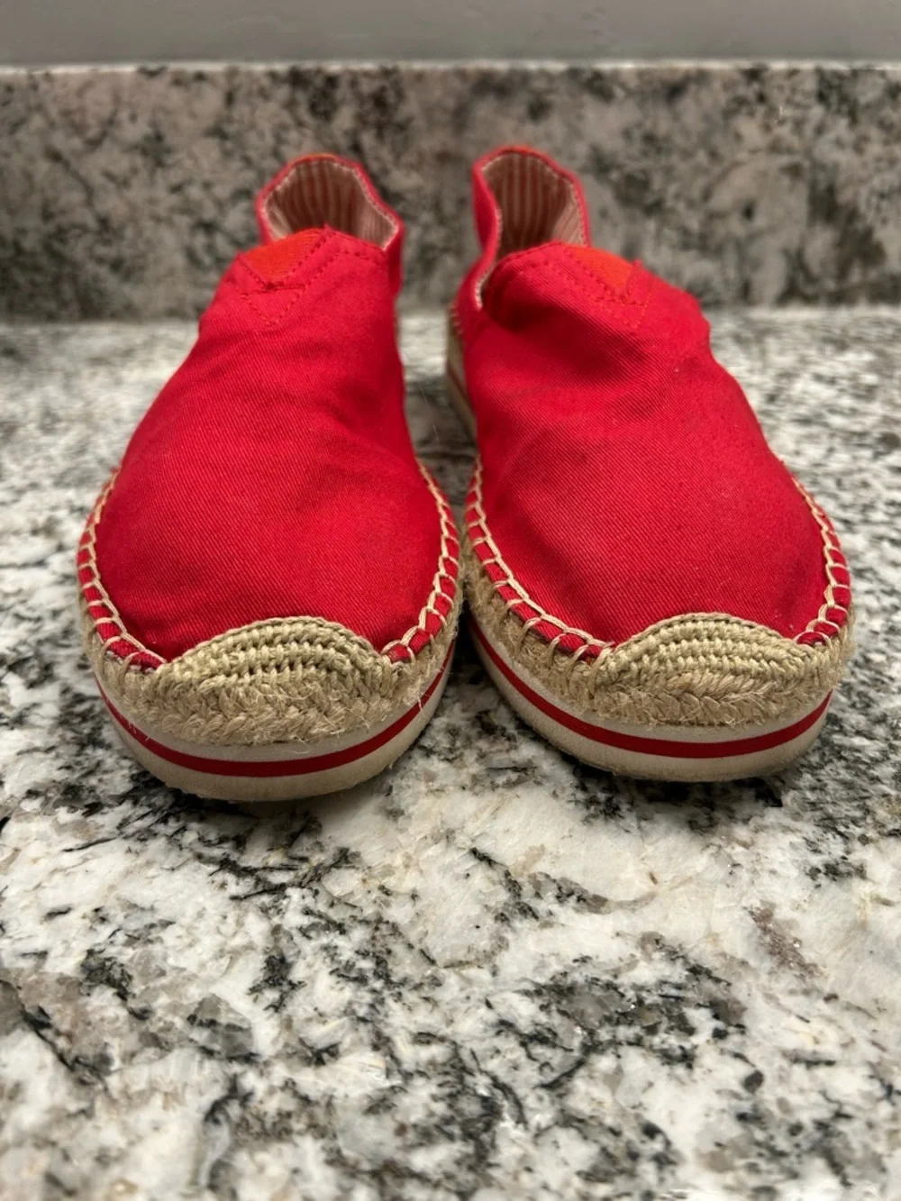 Joy and Mario Red Canvas Espadrilles Size 8.5